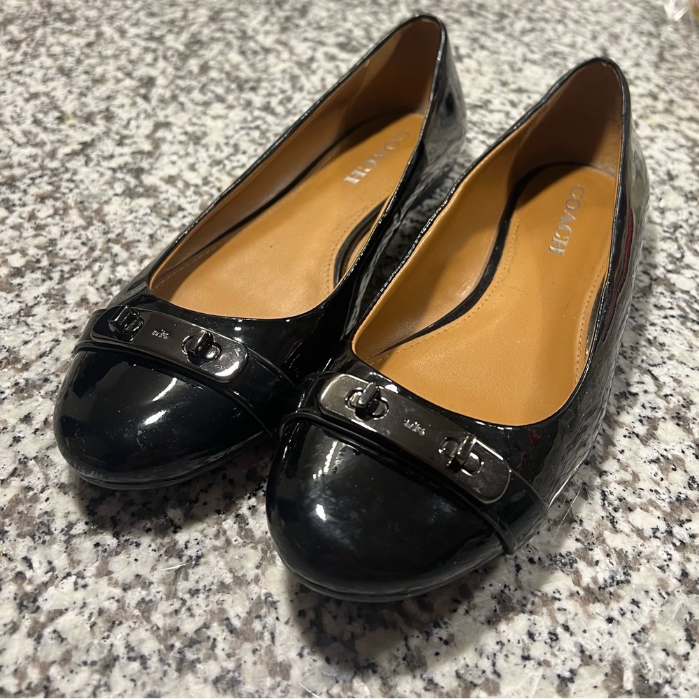 Coach Patent Leather Ballet Flats Size 8